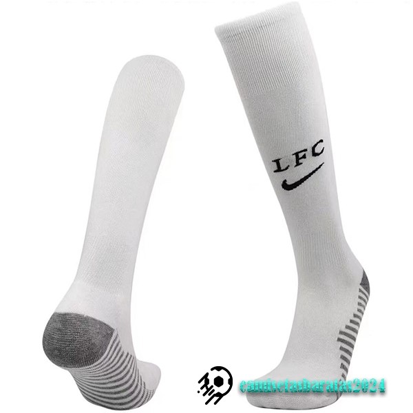 Replicas Segunda Calcetines Liverpool 2022 2023 Blanco