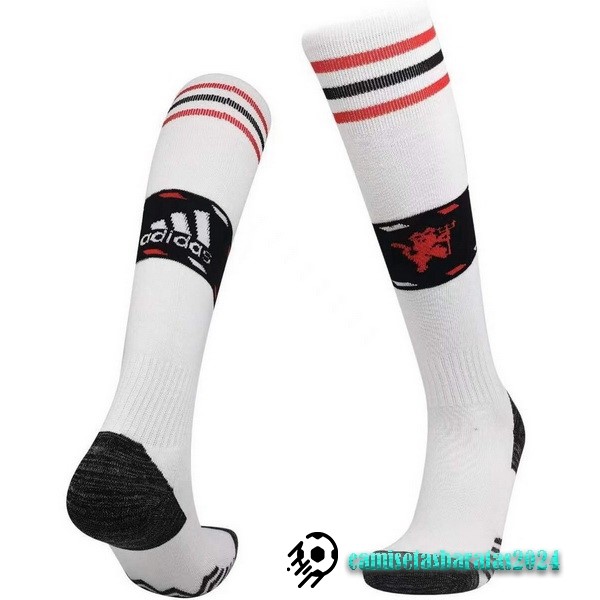 Replicas Segunda Calcetines Manchester United 2022 2023 Blanco