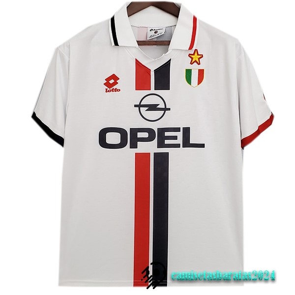 Replicas Segunda Camiseta AC Milan Retro 1995 1997 Blanco