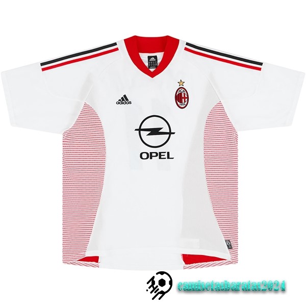 Replicas Segunda Camiseta AC Milan Retro 2002 2003 Blanco