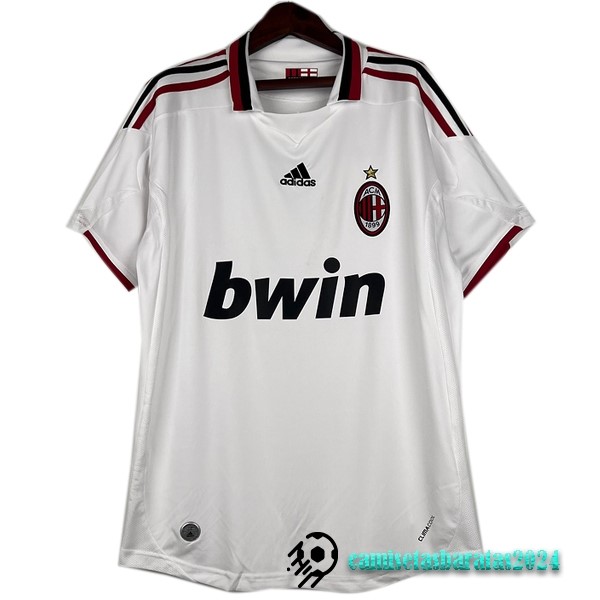 Replicas Segunda Camiseta AC Milan Retro 2009 2010 Blanco