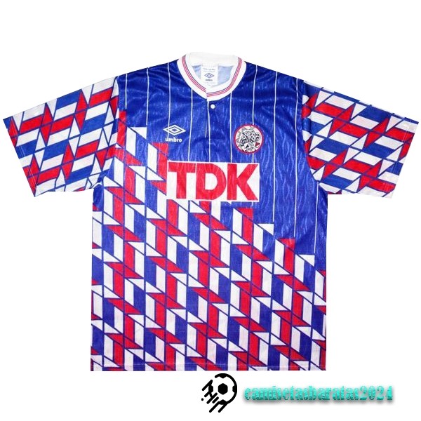 Replicas Segunda Camiseta Ajax Retro 1990 1991 Azul