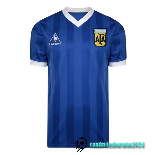 Replicas Segunda Camiseta Argentina Retro 1986 Azul