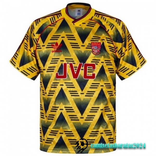 Replicas Segunda Camiseta Arsenal Retro 1991 1993 Amarillo