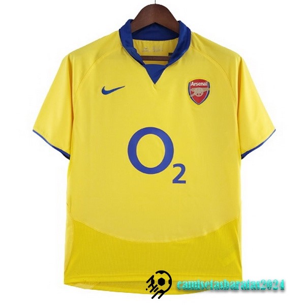 Replicas Segunda Camiseta Arsenal Retro 2003 2005 Amarillo