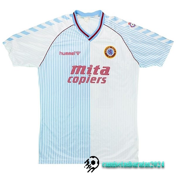 Replicas Segunda Camiseta Aston Villa Retro 1988 1989 Blanco