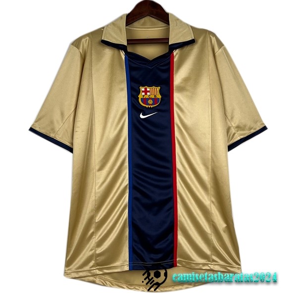 Replicas Segunda Camiseta Barcelona Retro 2001 2003 Amarillo