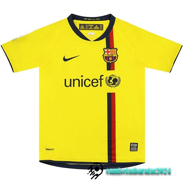 Replicas Segunda Camiseta Barcelona Retro 2008 2009 Amarillo