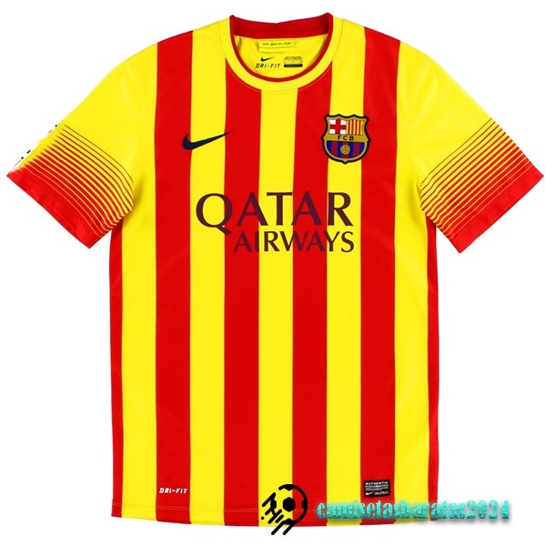 Replicas Segunda Camiseta Barcelona Retro 2013 2014 Amarillo