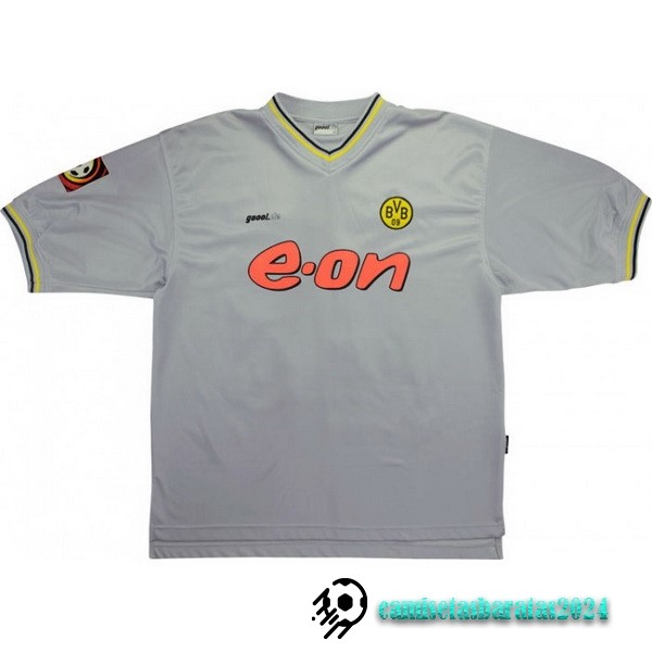 Replicas Segunda Camiseta Borussia Dortmund Retro 2000 Gris