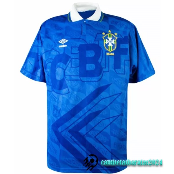 Replicas Segunda Camiseta Brasil Retro 1991 1993 Azul