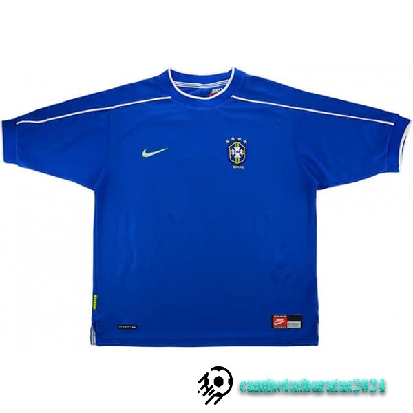 Replicas Segunda Camiseta Brasil Retro 1998 Azul