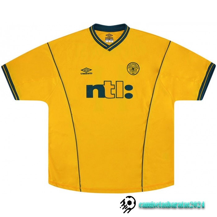 Replicas Segunda Camiseta Celtic Retro 2001 2003 Amarillo