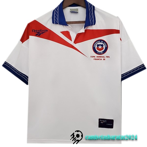 Replicas Segunda Camiseta Chile Retro 1998 Blanco