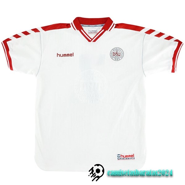 Replicas Segunda Camiseta Dinamarca Retro 1998 Blanco