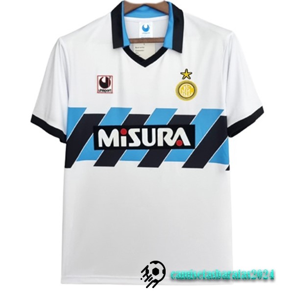 Replicas Segunda Camiseta Inter Milán Retro 1990 1991 Blanco