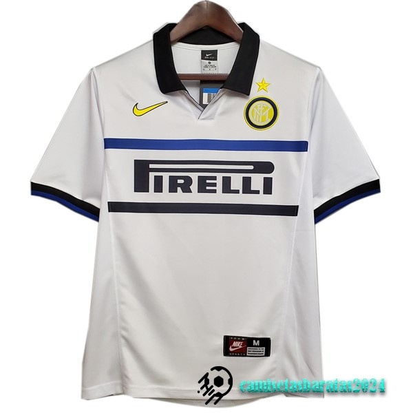 Replicas Segunda Camiseta Inter Milán Retro 1998 1999 Blanco