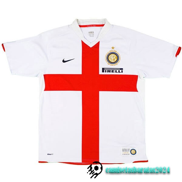 Replicas Segunda Camiseta Inter Milán Retro 2007 2008 Blanco