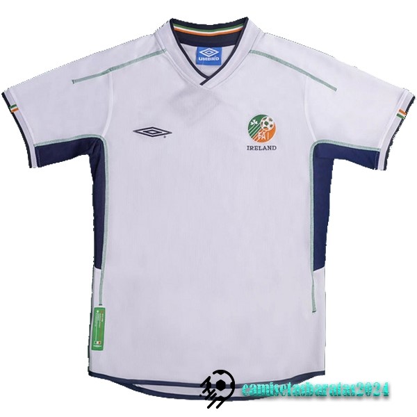 Replicas Segunda Camiseta Irlanda Retro 2002 Blanco