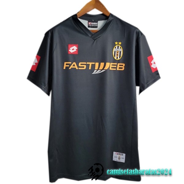 Replicas Segunda Camiseta Juventus Retro 2001 2002 Negro