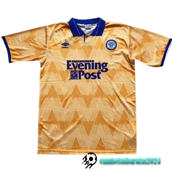 Replicas Segunda Camiseta Leeds United Retro 1991 1992 Amarillo
