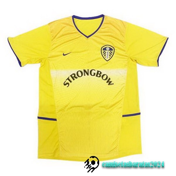 Replicas Segunda Camiseta Leeds United Retro 2002 2003 Amarillo
