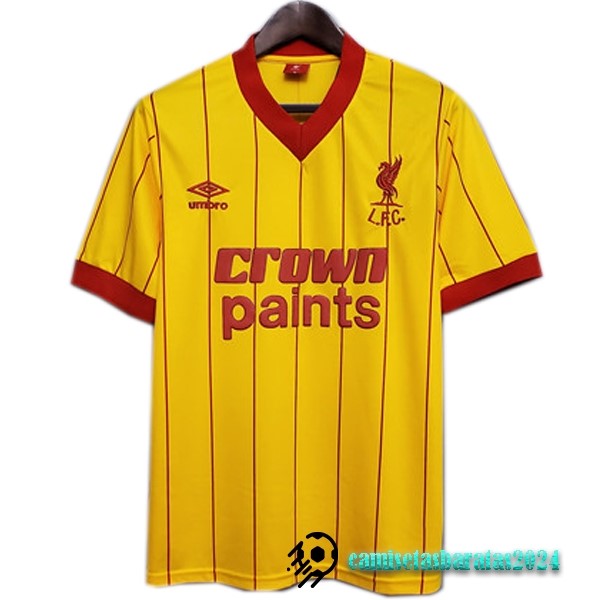 Replicas Segunda Camiseta Liverpool Retro 1981 1984 Amarillo