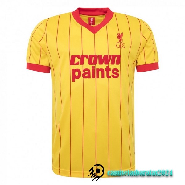 Replicas Segunda Camiseta Liverpool Retro 1982 1983 Amarillo