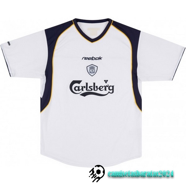 Replicas Segunda Camiseta Liverpool Retro 2001 2003 Blanco