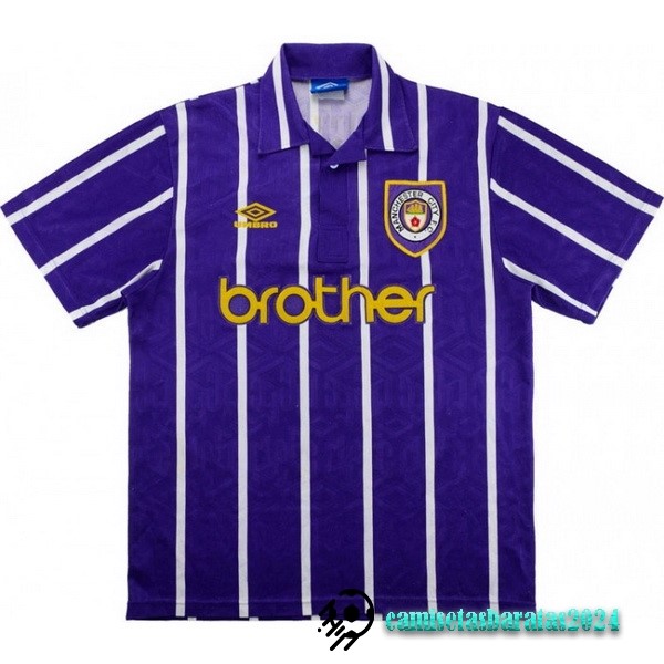 Replicas Segunda Camiseta Manchester City Retro 1993 1994 Purpura