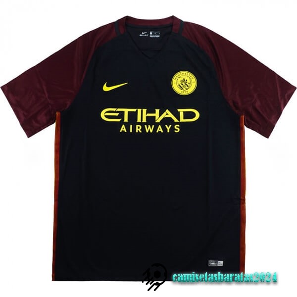 Replicas Segunda Camiseta Manchester City Retro 2016 2017 Negro