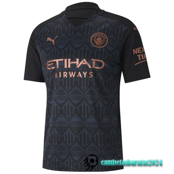 Replicas Segunda Camiseta Manchester City Retro 2020 2021 Negro