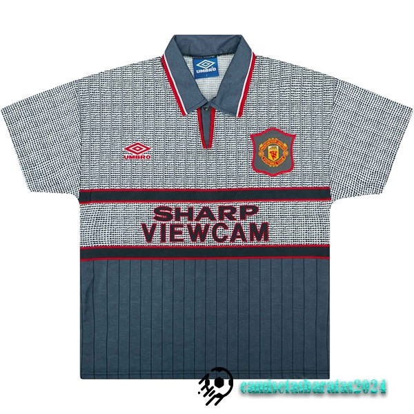 Replicas Segunda Camiseta Manchester United Retro 1995 1996 Gris