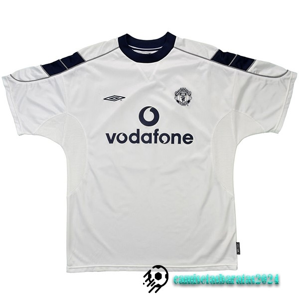 Replicas Segunda Camiseta Manchester United Retro 2000 2001 Blanco