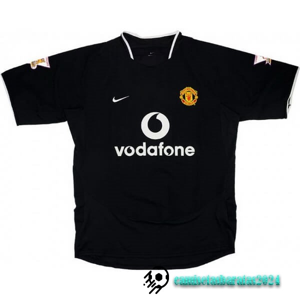 Replicas Segunda Camiseta Manchester United Retro 2003 2005 Negro