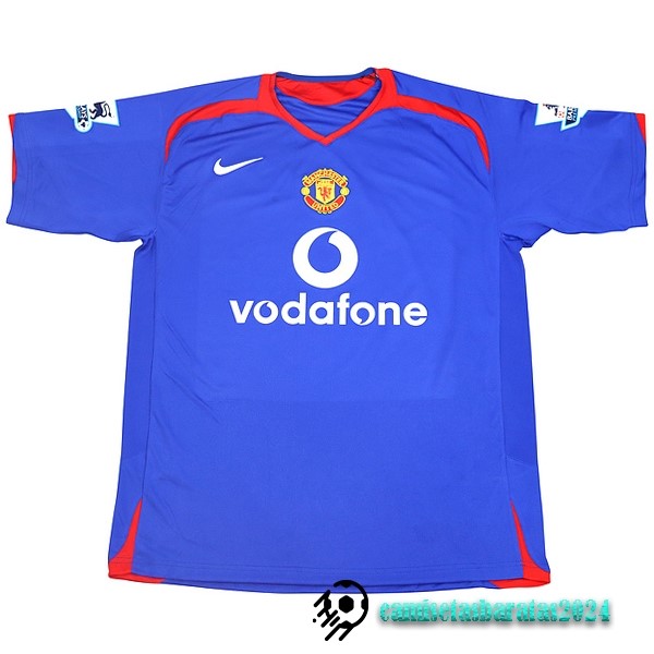 Replicas Segunda Camiseta Manchester United Retro 2005 2006 Azul