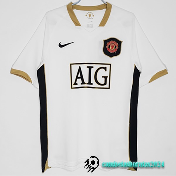 Replicas Segunda Camiseta Manchester United Retro 2006 2007 Blanco