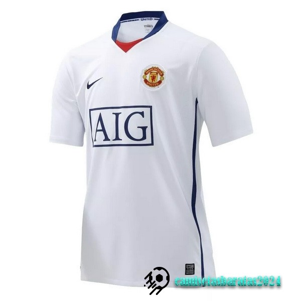 Replicas Segunda Camiseta Manchester United Retro 2008 2009 Blanco