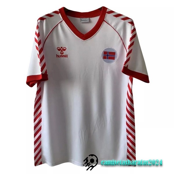 Replicas Segunda Camiseta Noruega Retro 1984 Blanco