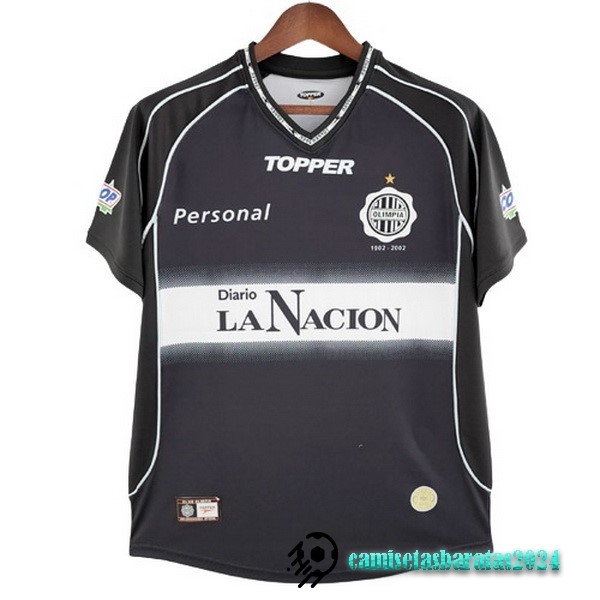 Replicas Segunda Camiseta Olimpia Retro 2002 Negro