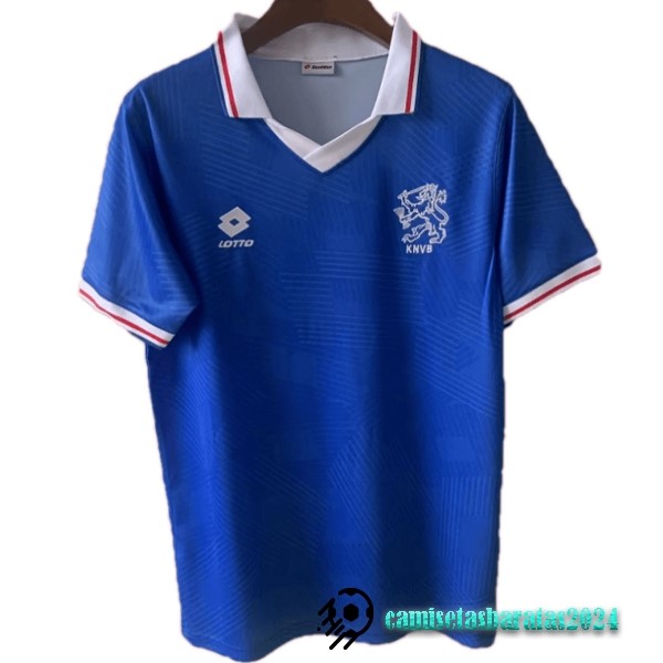 Replicas Segunda Camiseta Países Bajos Retro 1991 Azul