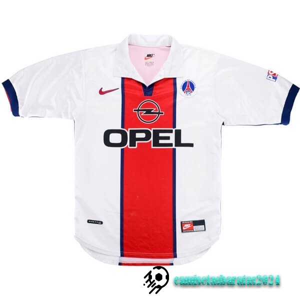 Replicas Segunda Camiseta Paris Saint Germain Retro 1998 1999 Blanco