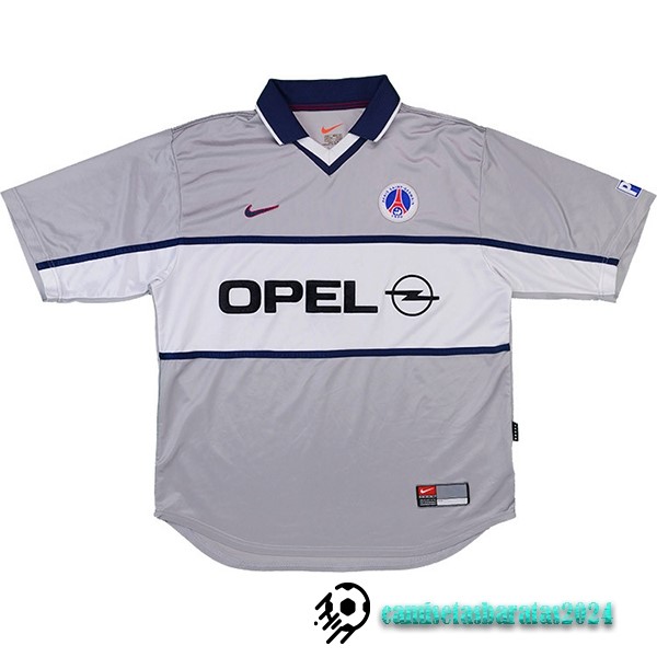Replicas Segunda Camiseta Paris Saint Germain Retro 2000 Gris