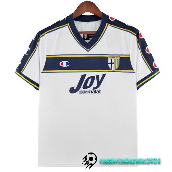 Replicas Segunda Camiseta Parma Retro 2001 2002 Blanco