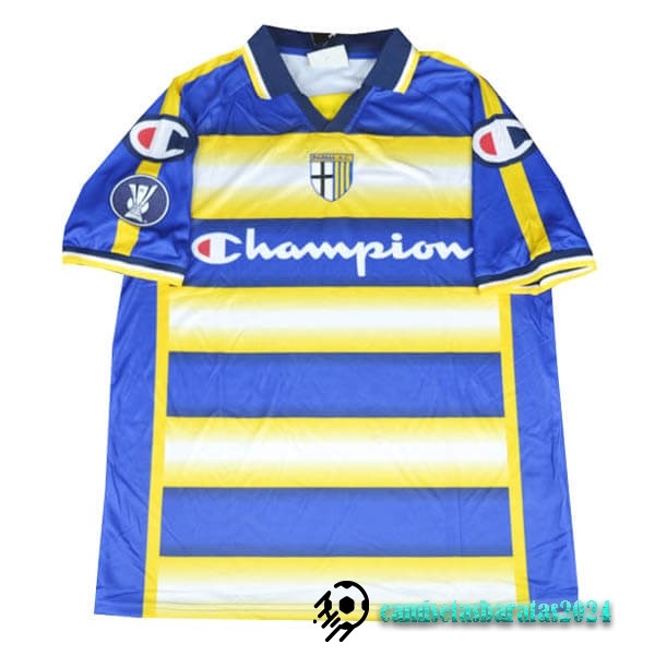 Replicas Segunda Camiseta Parma Retro 2004 2005 Azul Amarillo