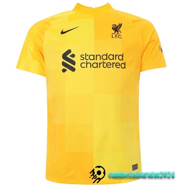 Replicas Segunda Camiseta Portero Liverpool 2021 2022 Amarillo