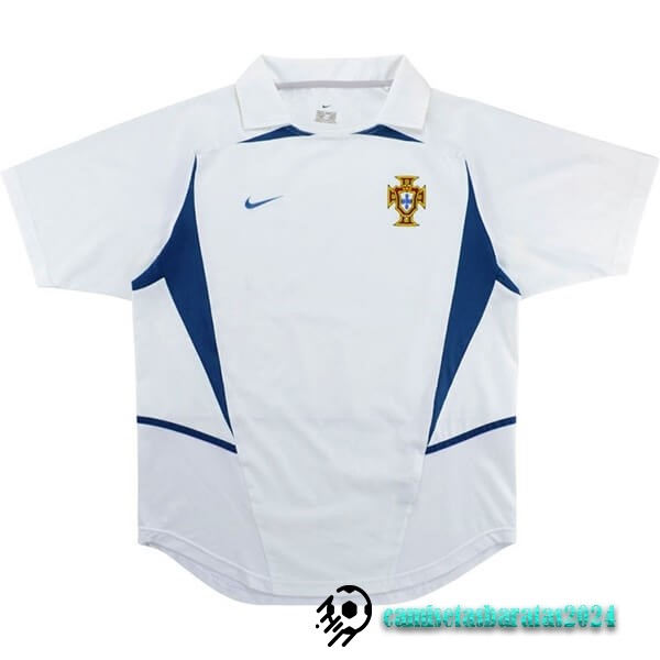 Replicas Segunda Camiseta Portugal Retro 2002 Blanco