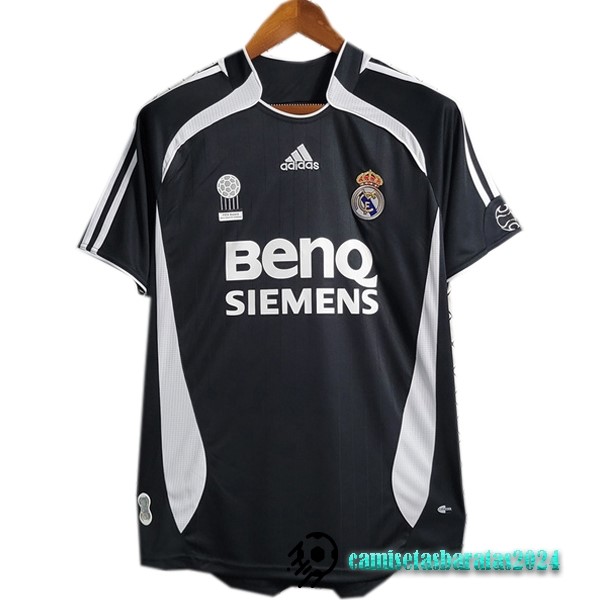 Replicas Segunda Camiseta Real Madrid Retro 2006 2007 Negro