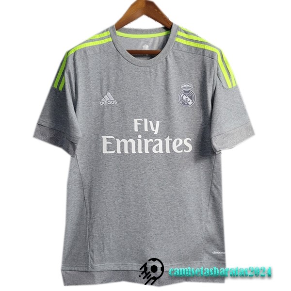 Replicas Segunda Camiseta Real Madrid Retro 2015 2016 Gris