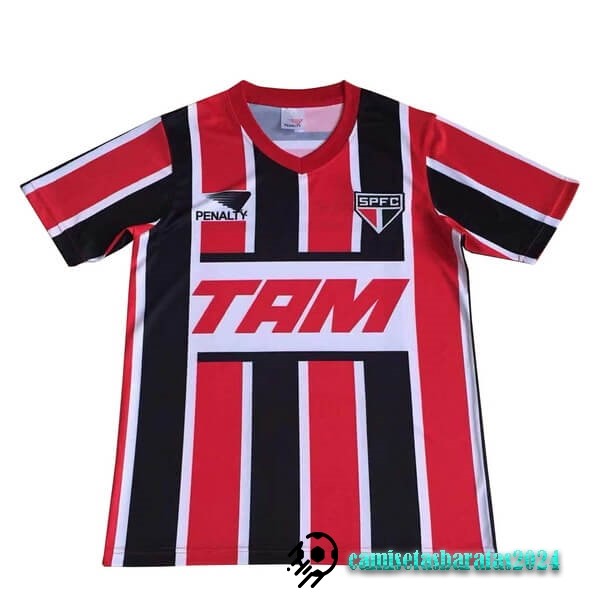 Replicas Segunda Camiseta São Paulo Retro 1993 Rojo Negro